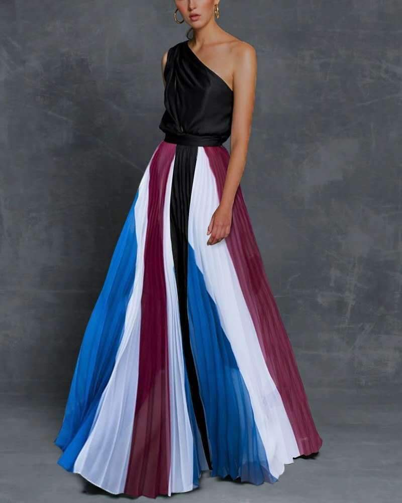 Summer Woemn Print Long Maxi Dresses-STYLEGOING