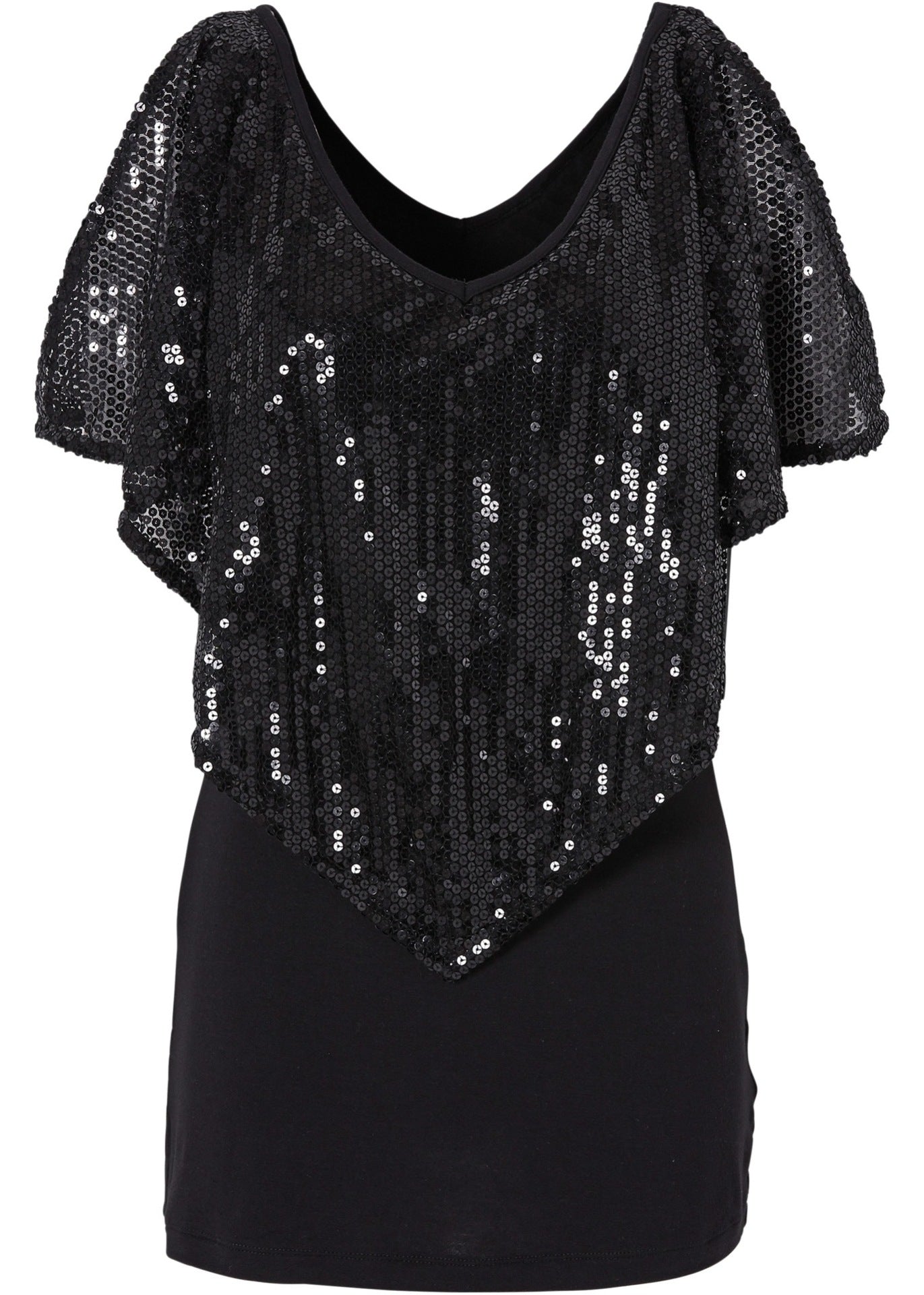 Sexy V Neck Sequined T Shirts