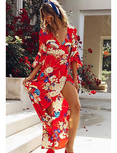 Plus Sizes Summer Holiday Long Dresses-STYLEGOING