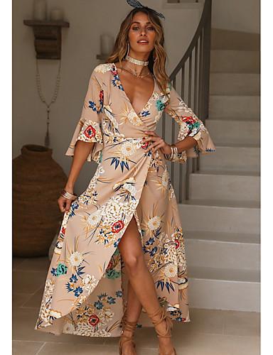 Plus Sizes Summer Holiday Long Dresses-STYLEGOING