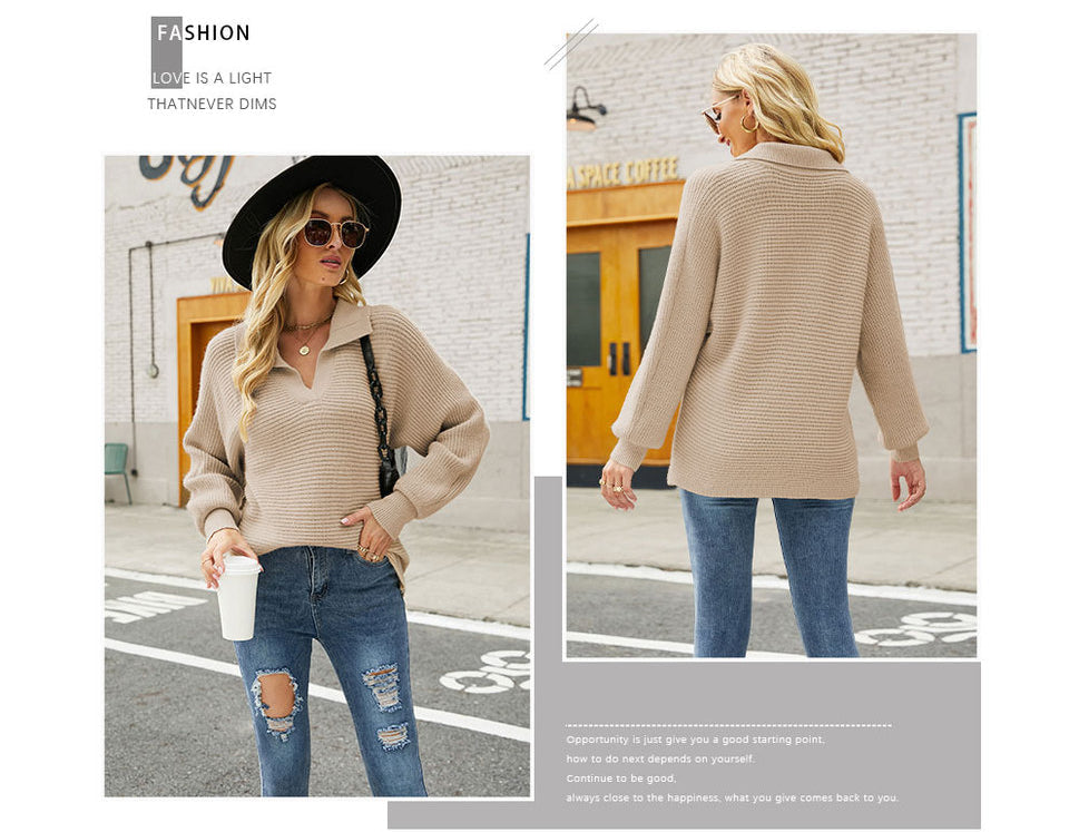 Casual Knitted Plus Sizes Pullover Sweaters