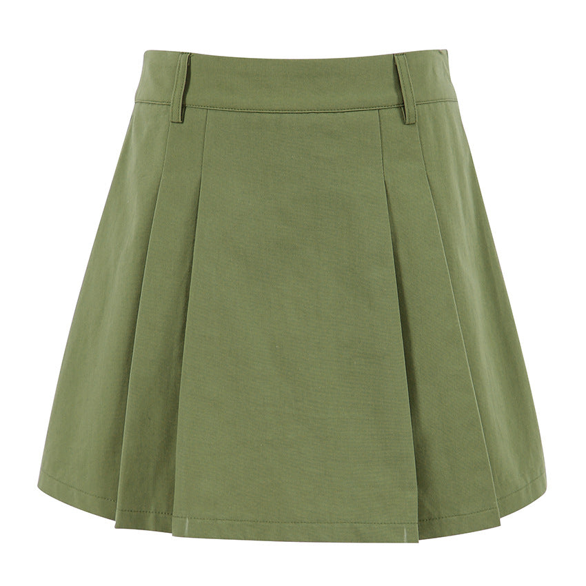Summer High Waist 100% Cotton Sheath Short A Line Skirts