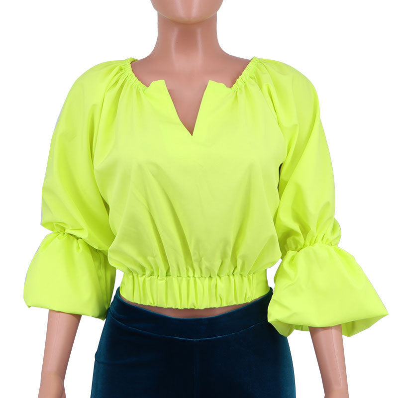 Designed Half Sleeves Spring Blouses for Women