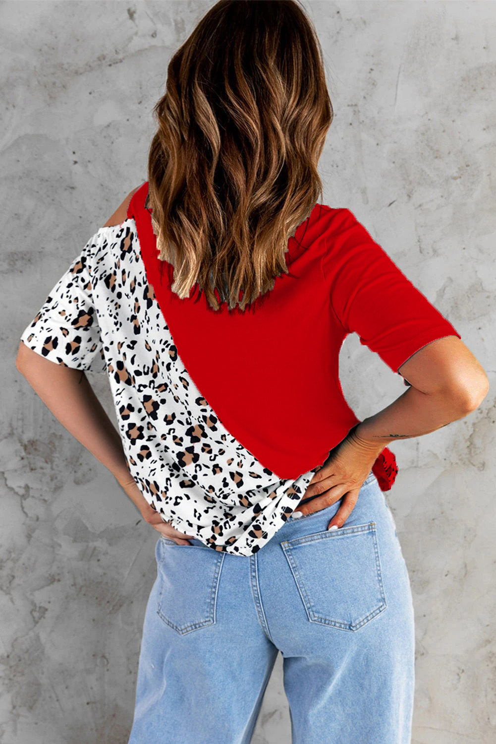 Casual Leopard Print Short Sleeves T Shirts for Women