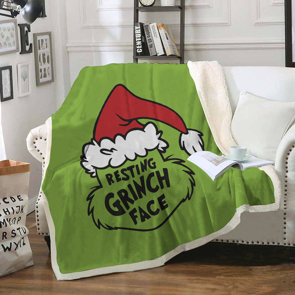 Christmas Grinch Soft Throw Blankets