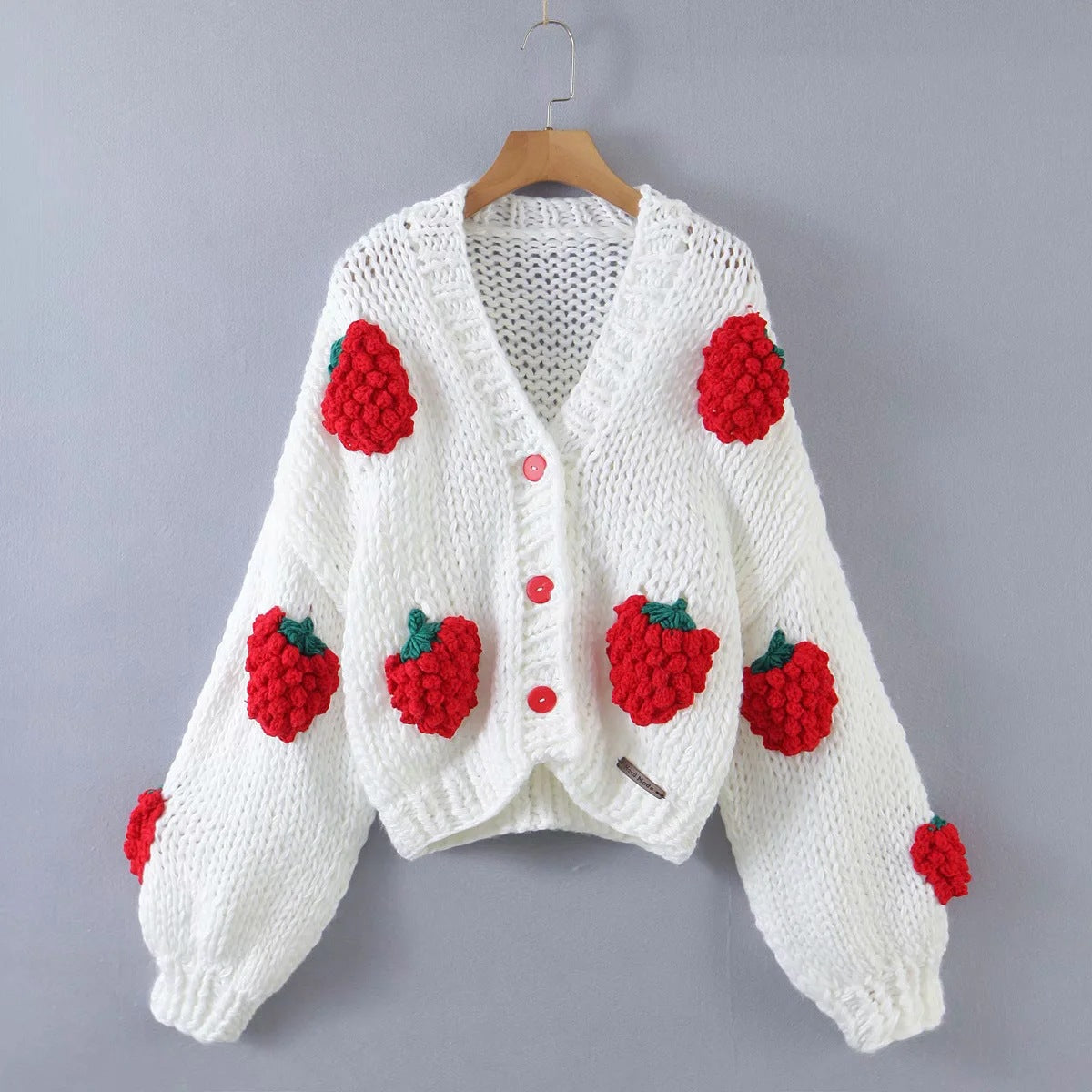 Lovely Handmade 3D Design High Waist Short Sweaters