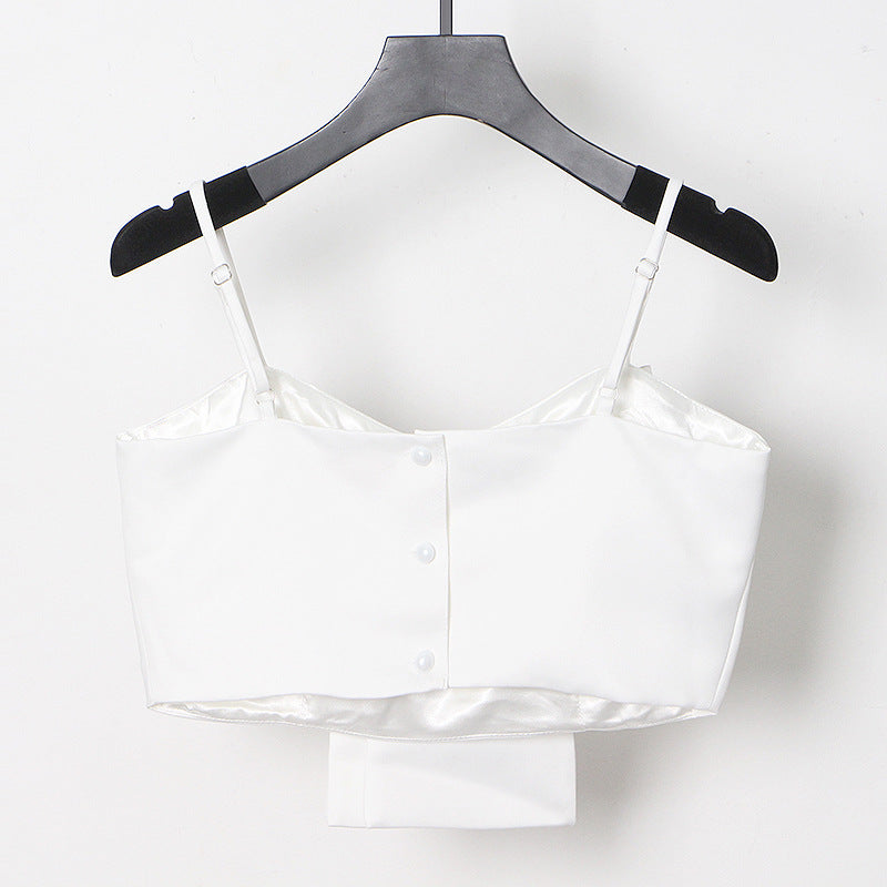 Sexy Lovely Designed Bowknot Midriff Baring Short Tops