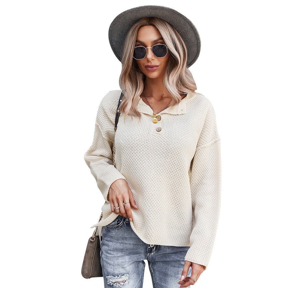 Women Knitting Pullover Sweaters