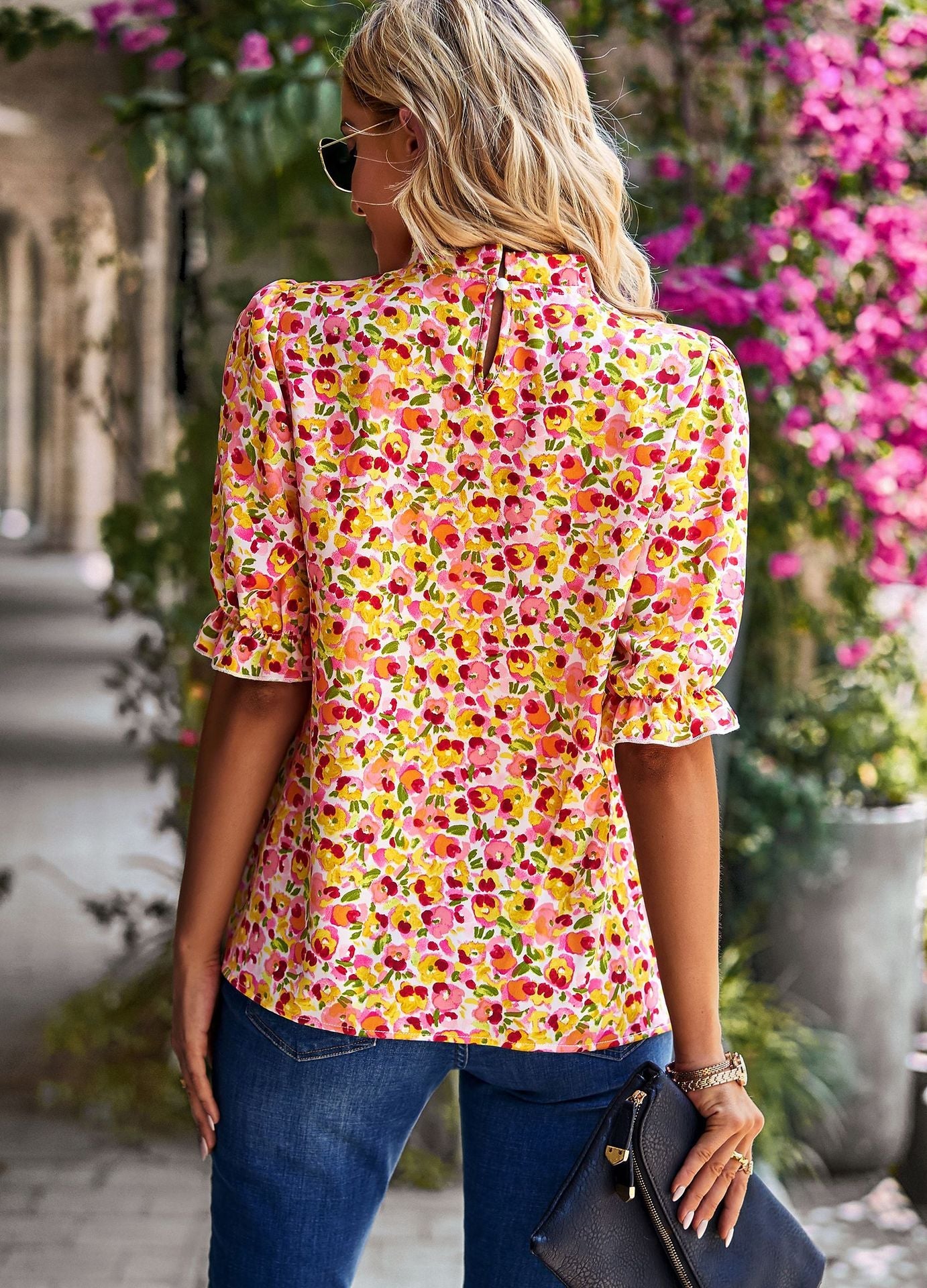 Designed Summer Half Sleeves Blouses for Women