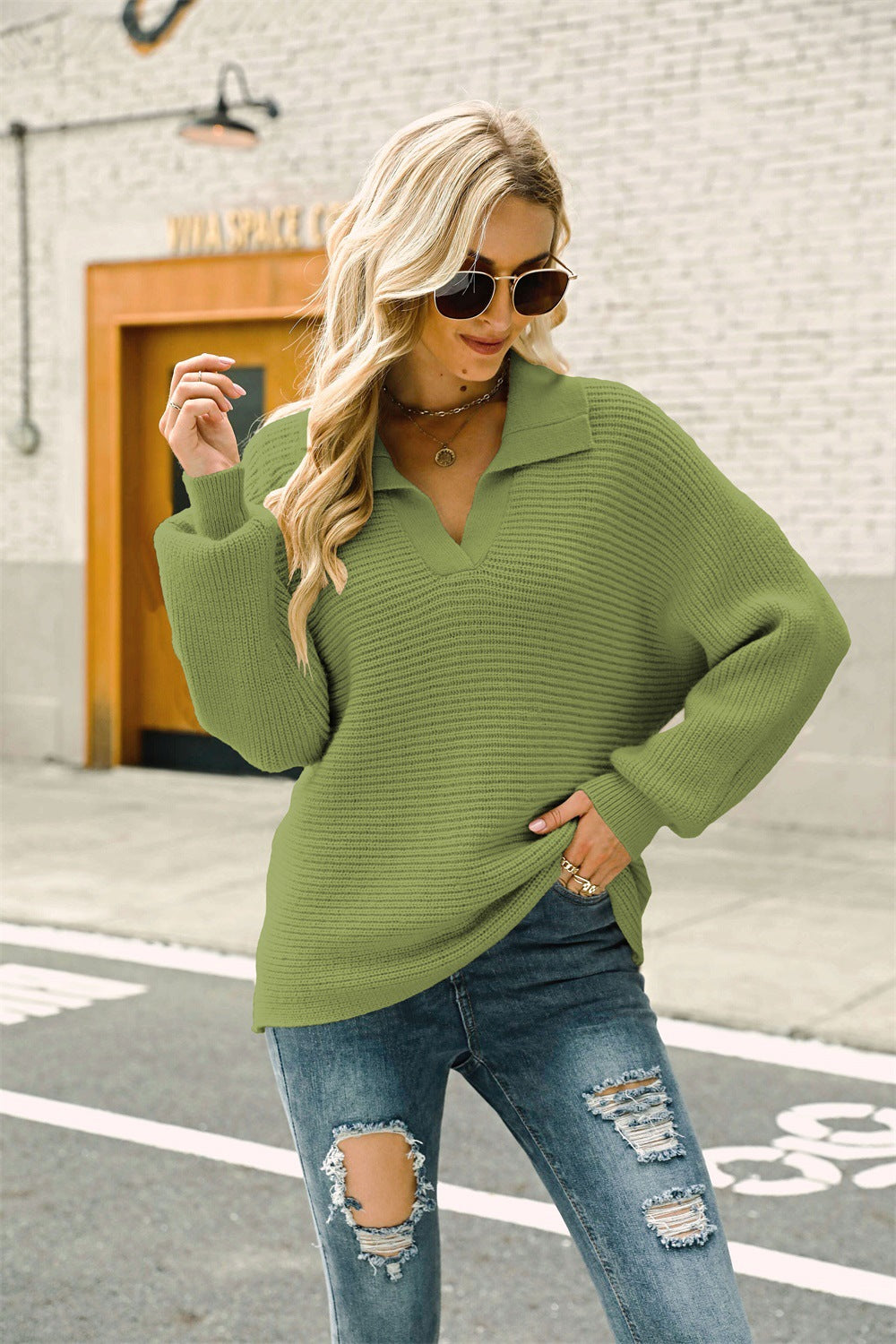 Casual Knitted Plus Sizes Pullover Sweaters