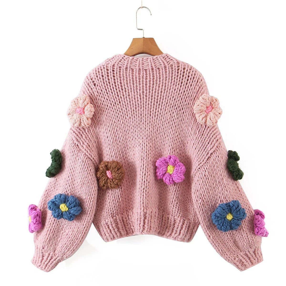Lovely Handmade 3D Design High Waist Short Sweaters