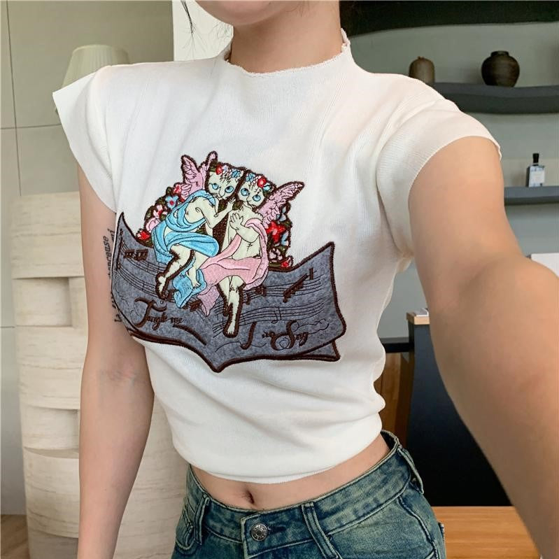 Fashion Cat Design Summer T Shirts for Women