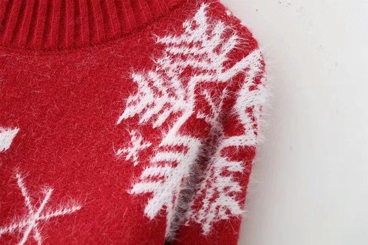 Christmas Snowflake High Neck Knitting Women Sweaters--Free Shipping at meselling99