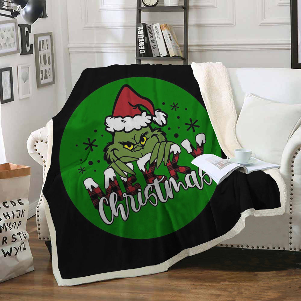 Christmas Grinch Soft Throw Blankets