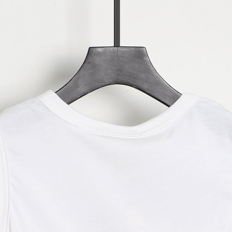 Sexy Designed Irregular Drawstring Summer T Shirts