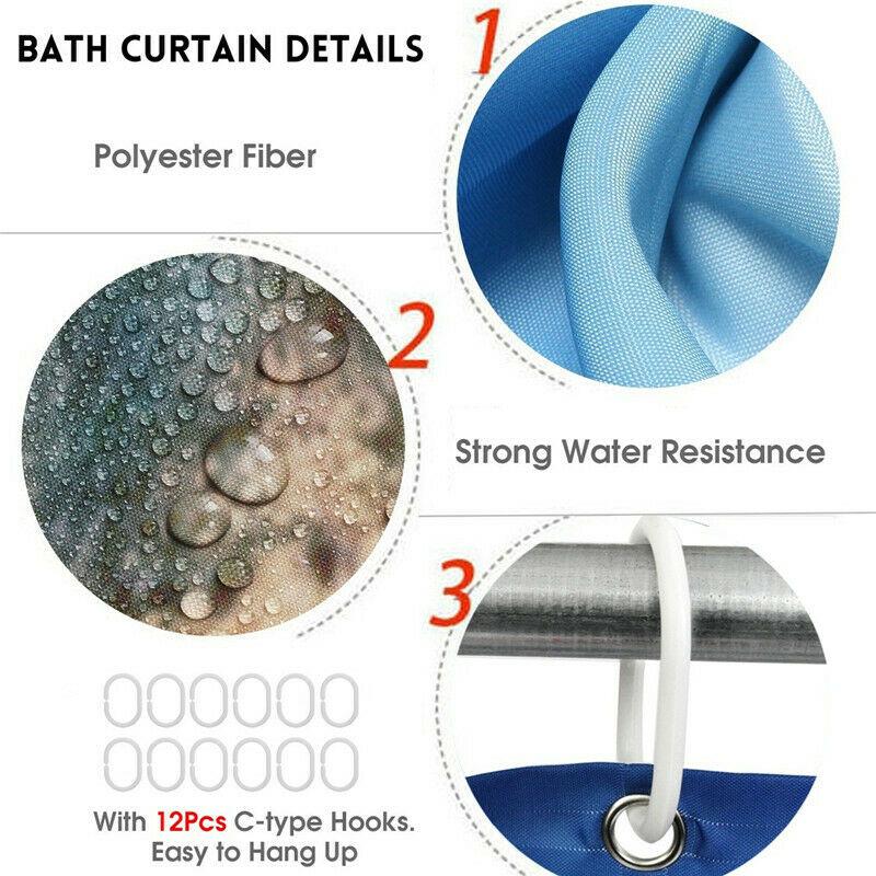 3D Green Landscape Shower Curtain Set Bathroom Rug Bath Mat Non-Slip Toilet Lid Cover-Shower Curtains-Free Shipping at meselling99