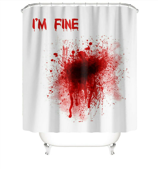 I'M FINE Shower Curtain Set Bathroom Rug Bath Mat Non-Slip Toilet Lid Cover--Free Shipping at meselling99
