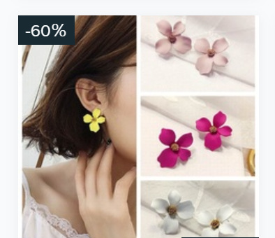 Fashion Flowers Design Candy Colar Women Earrings 2pcs/Set-Earrings-JEWELRYSHEOWN