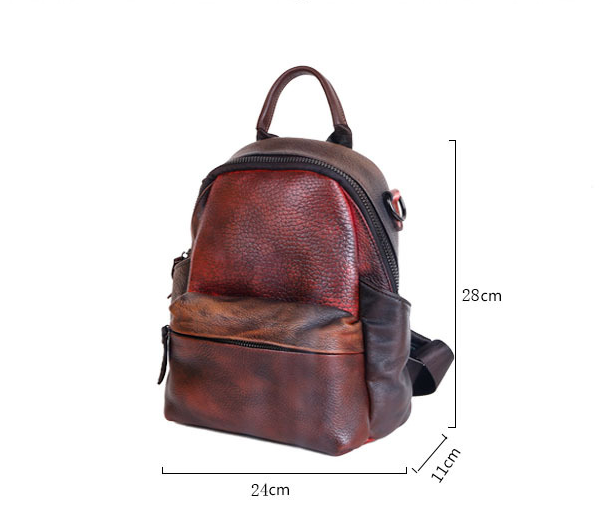 Handmade Leather Backpack for Women-Leatehr Backpack-Style1-Free Shipping Leatheretro