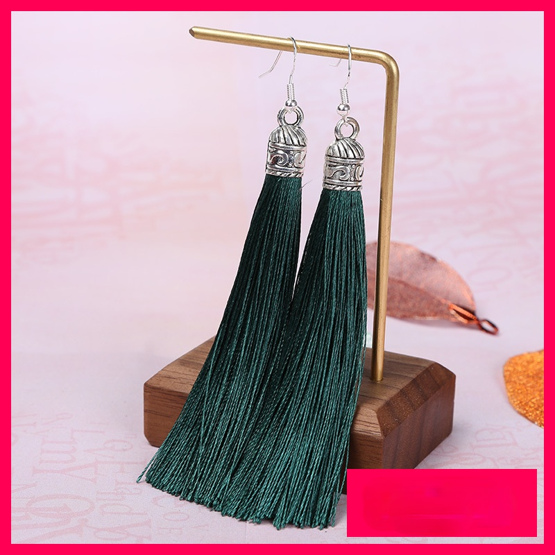 Ethnic Bohemian Tassel Fashion Drop Earrings-Earrings-JEWELRYSHEOWN