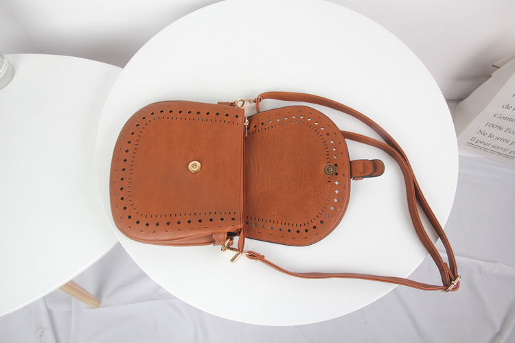 Fashion Hollow Out PU Women Shoulder Handbags 7041-Handbags-Brown-Free Shipping Leatheretro