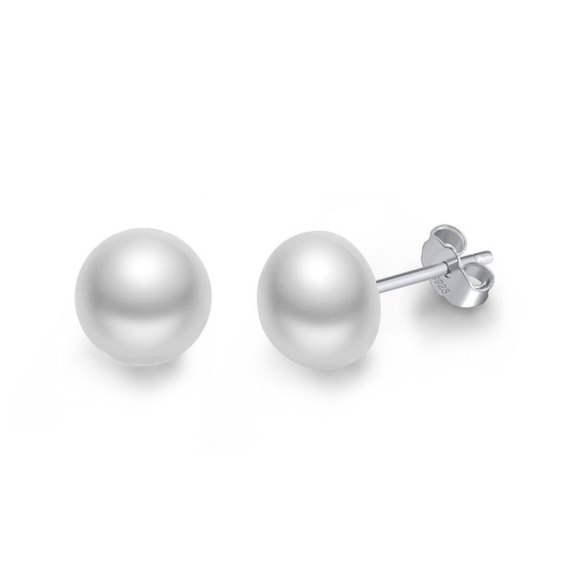 Fresh Water Pearl Sterling Silver Studs for Women-Earrings-JEWELRYSHEOWN
