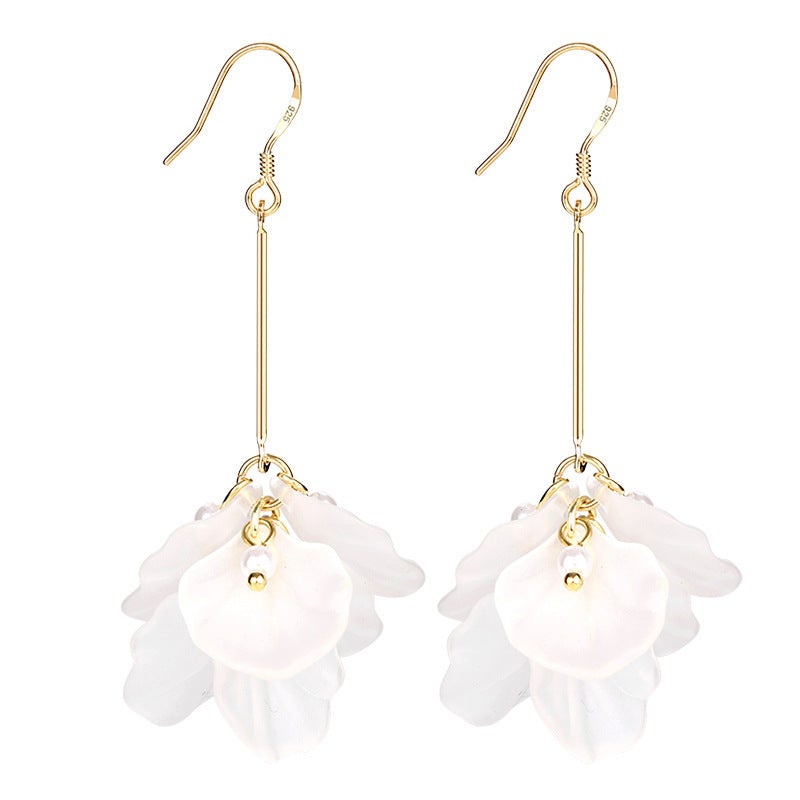 Elegant Preserved Fresh Flower Design Women Dangle Earrings-Earrings-JEWELRYSHEOWN