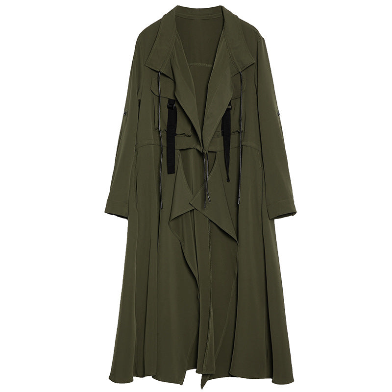 Designed Women Long Wind Break Overcoats