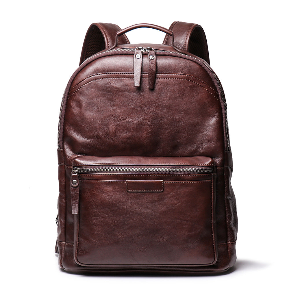 Retro Handmade Leather Large Storage Backpack L88120-Leather Backpack-Coffee-Free Shipping Leatheretro
