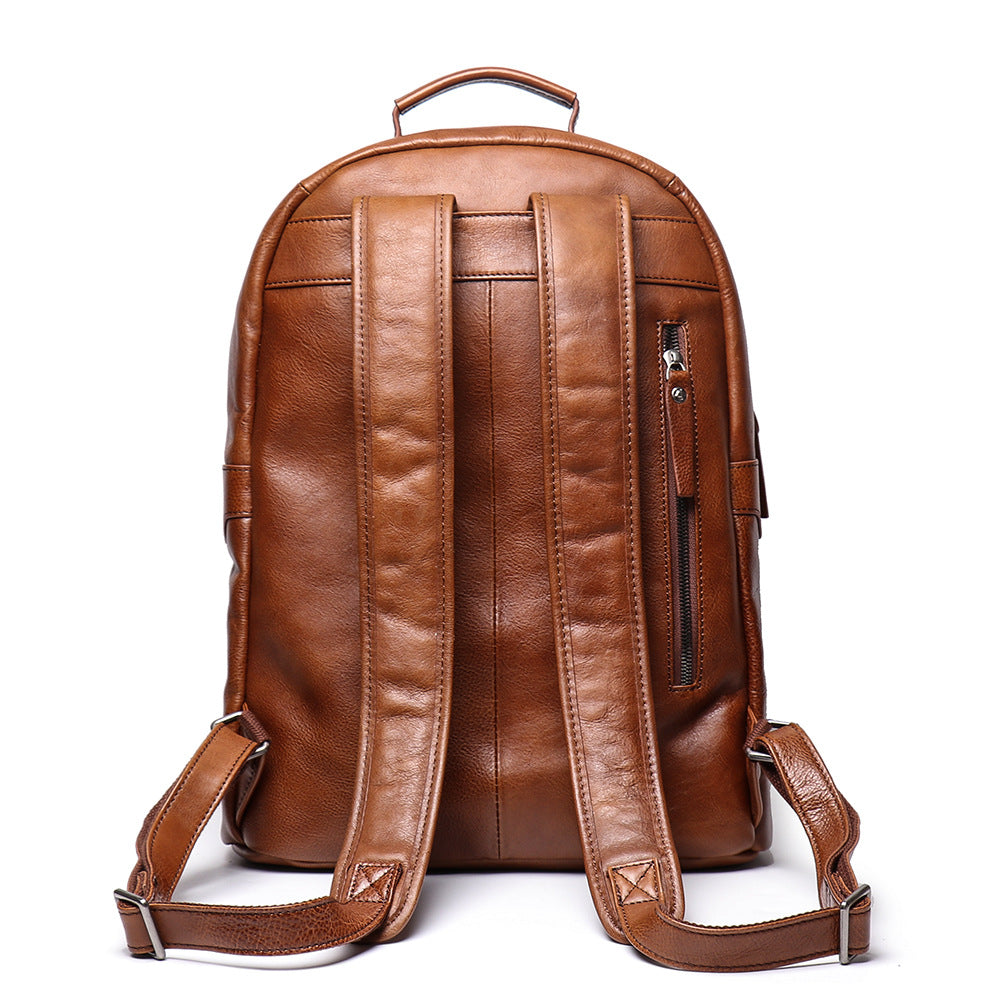 Retro Handmade Leather Large Storage Backpack L88120-Leather Backpack-Black-Free Shipping Leatheretro