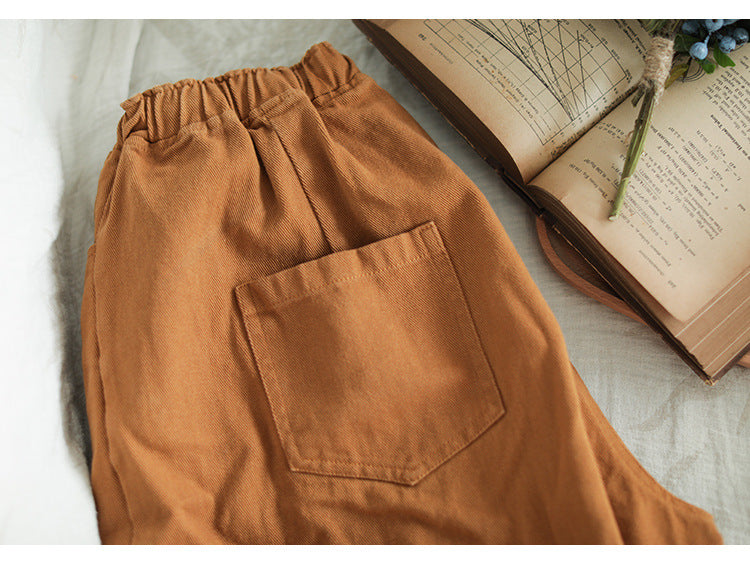 Casual Linen Elastic Waist Haren Pants for Women-Pants-JEWELRYSHEOWN