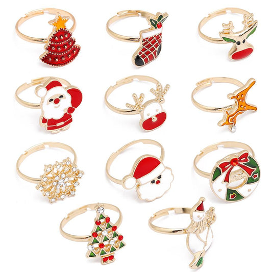 Merry Christmas Design Rings for Kids&Adult-Rings-JEWELRYSHEOWN
