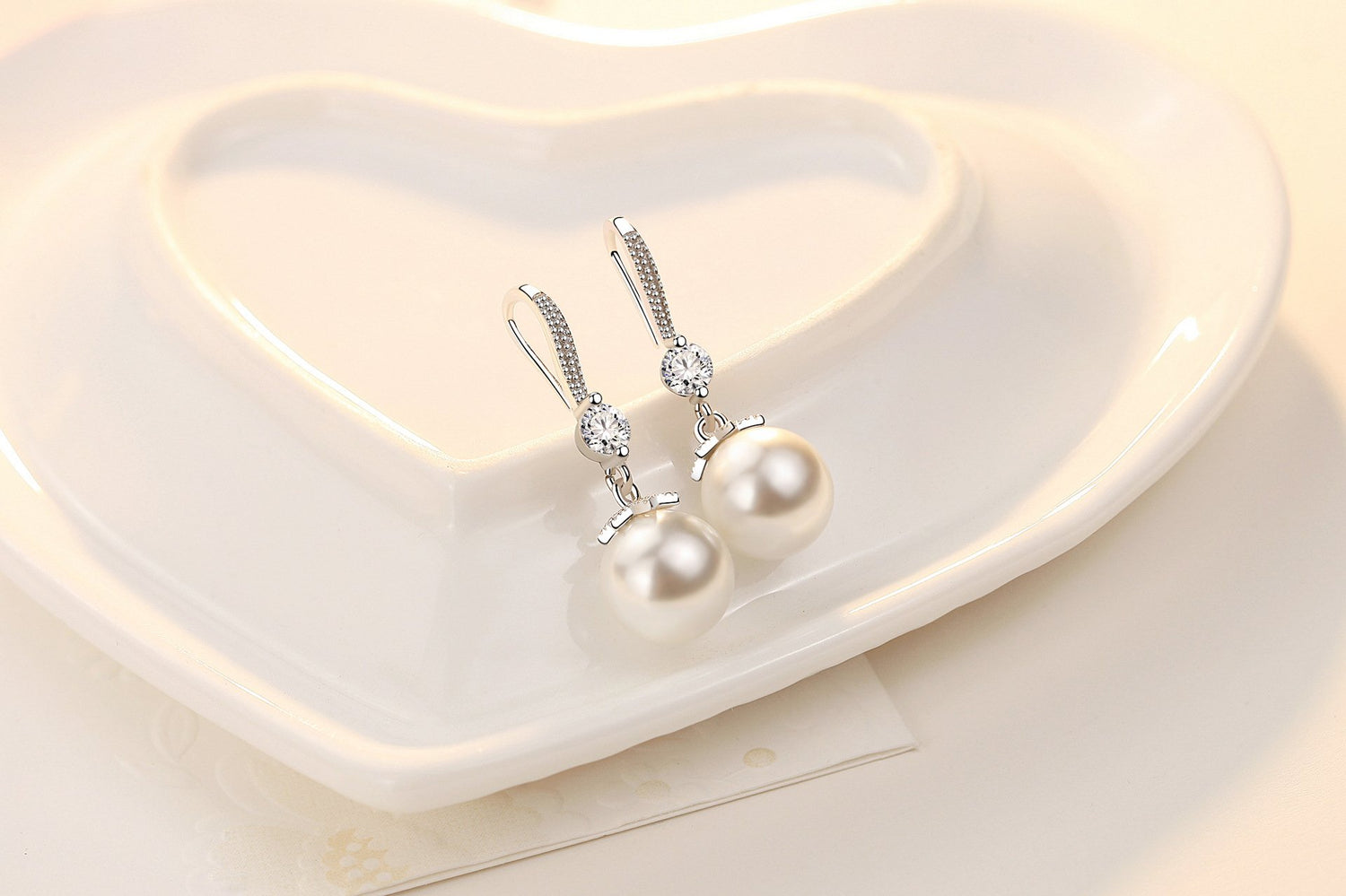 Fashion Floral Beaded Pearl Sterling Silver Fish Hook Earrings-Earrings-JEWELRYSHEOWN