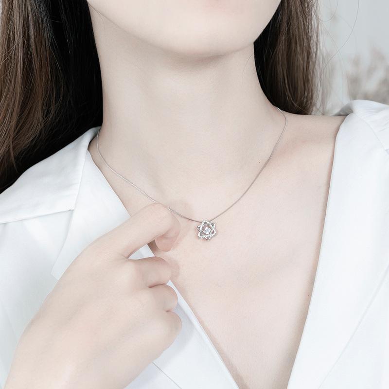 Fashion Hexagram Women Sliver Necklace-Necklaces-JEWELRYSHEOWN