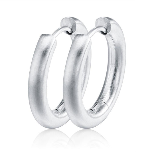 Stainless Steel Round Hook Earrings for Women-Earrings-JEWELRYSHEOWN