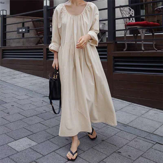 Casual Backless Long Cozy Dresses-JEWELRYSHEOWN