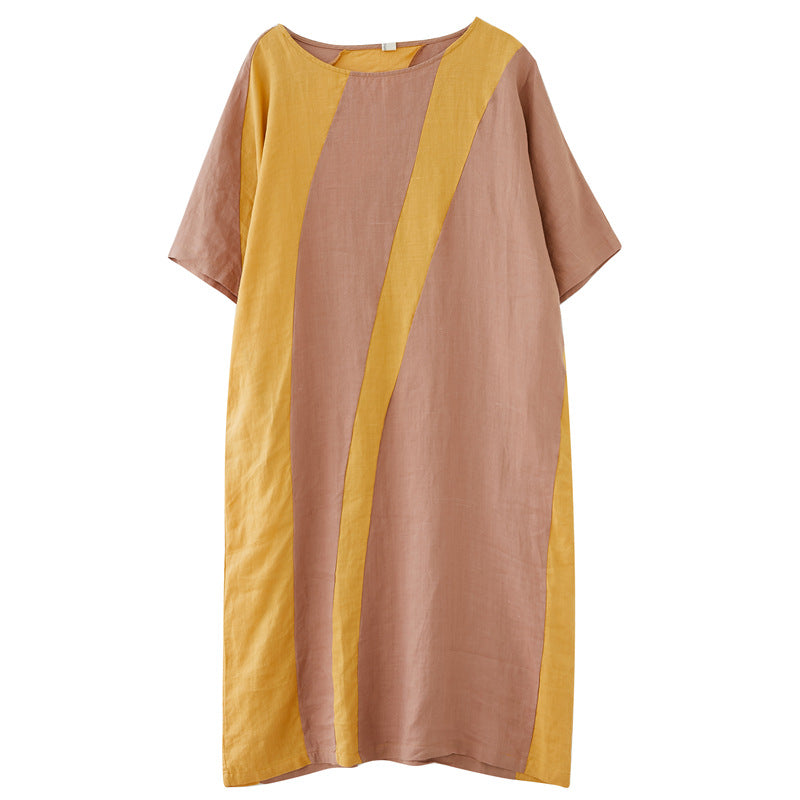 Women Summer Linen Plus Sizes Vintage Dresses-Dresses-JEWELRYSHEOWN