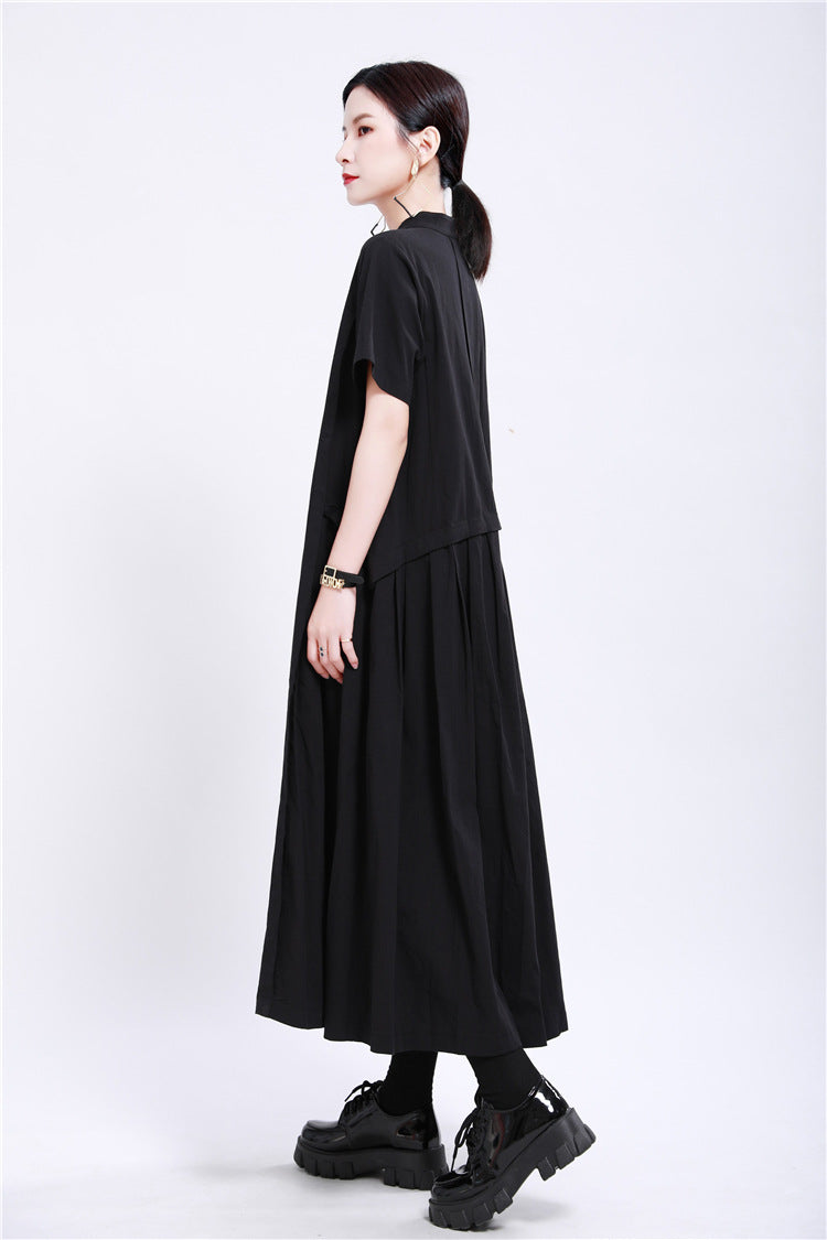 Elegant Linen Short Sleeves Summer Long Dresses