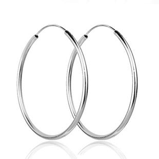 Sterling Silver Hoop Earrings for Women-Earrings-JEWELRYSHEOWN