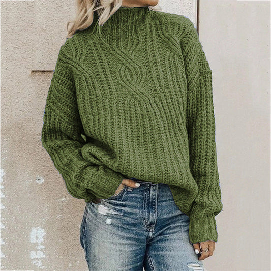 Fashion Women Knitted High Neck Sweaters