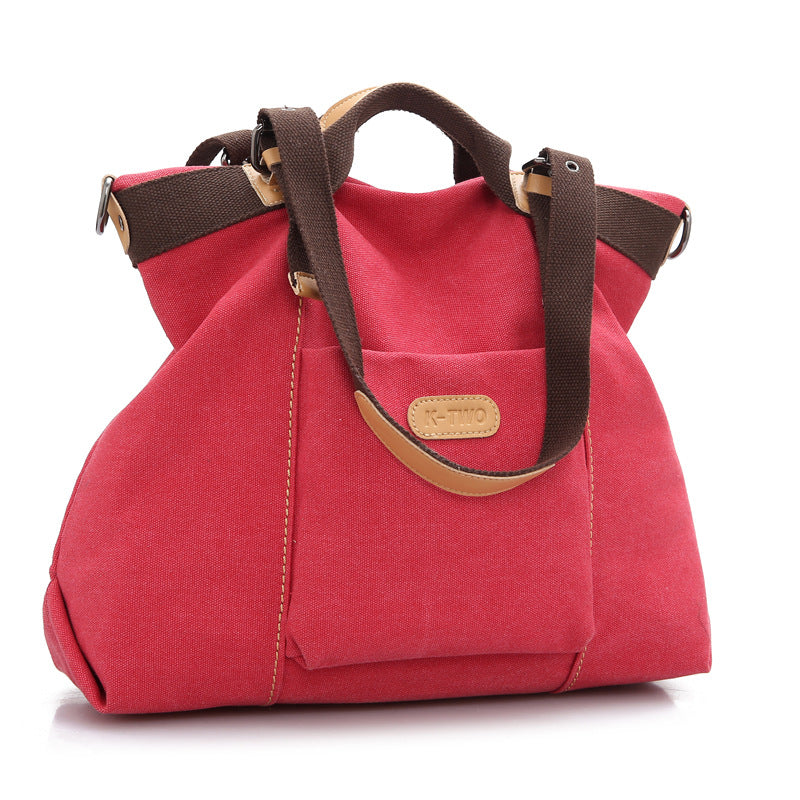 Canvas Large Tote Handbags for Women K995-Handbags-Red-Free Shipping Leatheretro
