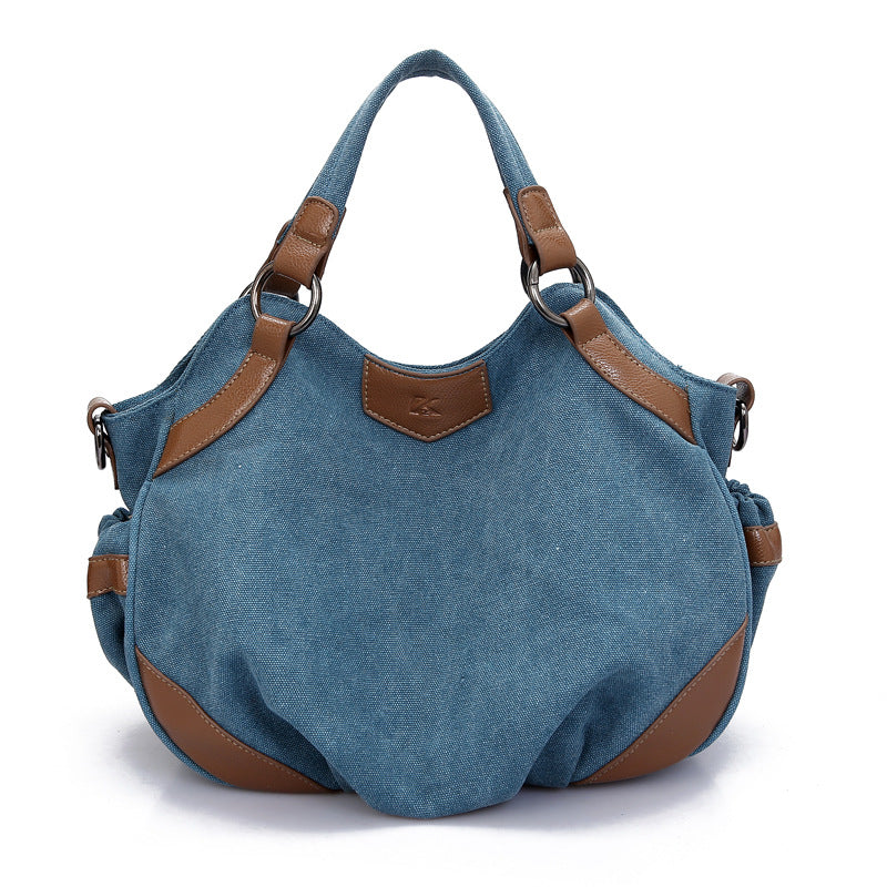 Vintage Canvas Crossbody Bags for Women K-993-Handbags-Blue-Free Shipping Leatheretro