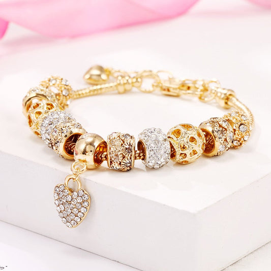 DIY Golden Color Sweetheart Bracelets for Women-Bracelets-JEWELRYSHEOWN