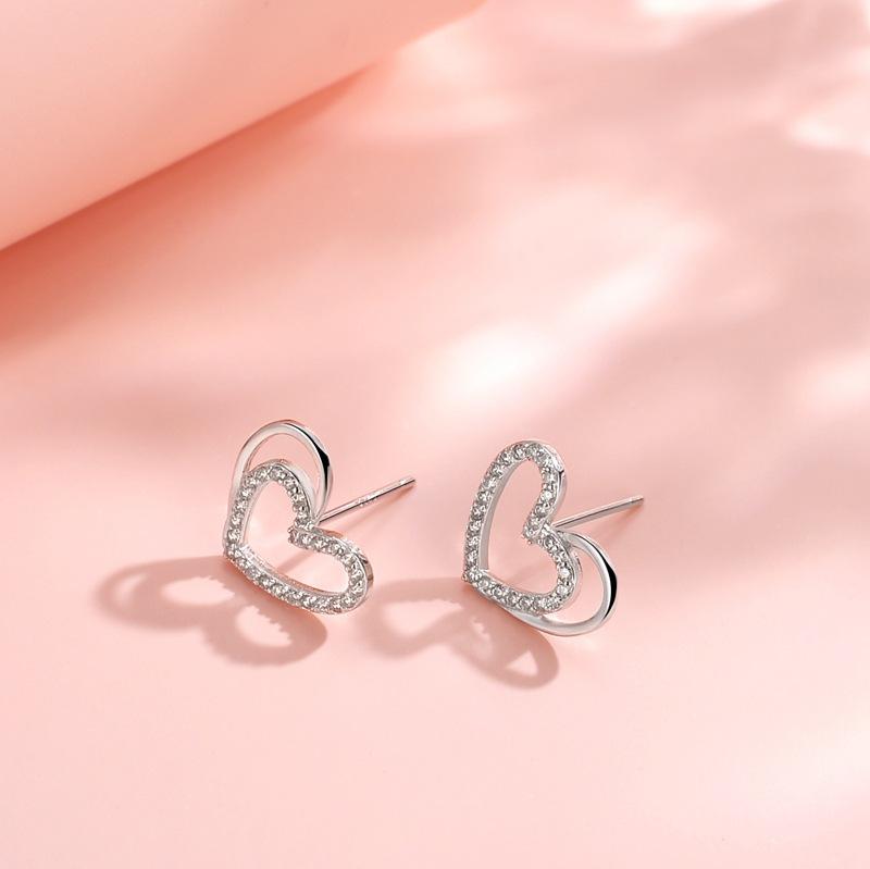 Cute Double Sweetheart Design Earrings for Women-Earrings-JEWELRYSHEOWN