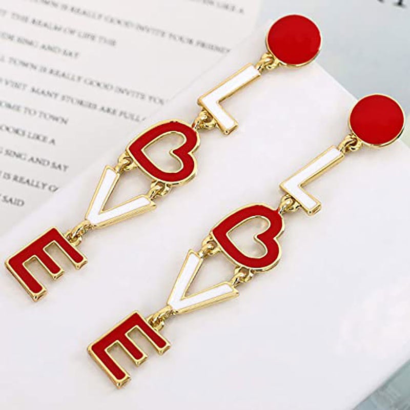 Lovely Love Design Women Earrings for Valentine's Day-Earrings-JEWELRYSHEOWN