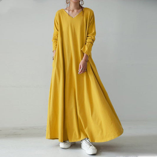 Casual Women Long Dresses Cozy Dresses-Dresses-JEWELRYSHEOWN