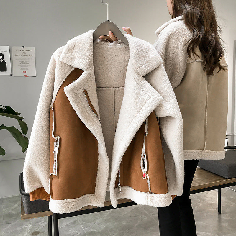 Fashion Leather with Fur Short Jackets Coats-Coats & Jackets-Free Shipping at meselling99