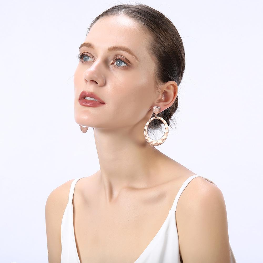 Round Shape Design Women Drop Earrings-Earrings-JEWELRYSHEOWN