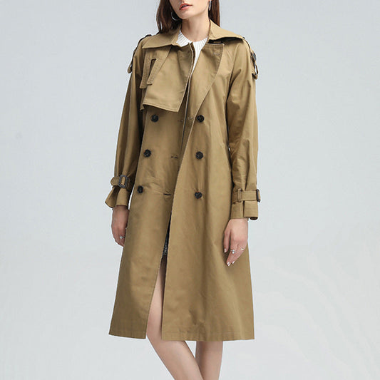 Fashion Laced Up Long Trench Coats for Women