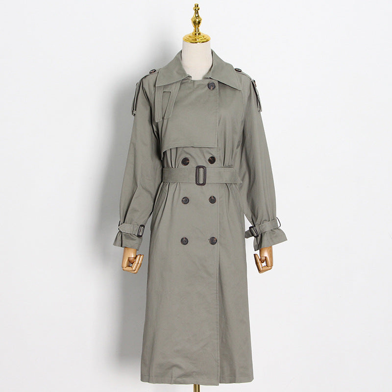 Fashion Laced Up Long Trench Coats for Women